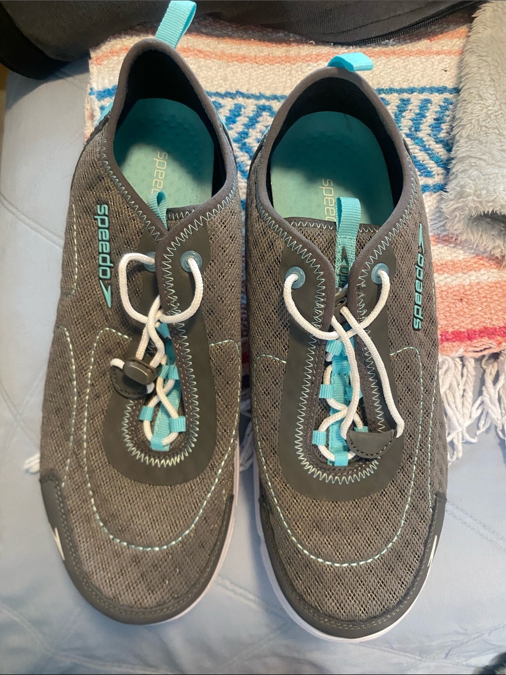 Speedo Men’s Gray and Teal Water Shoes